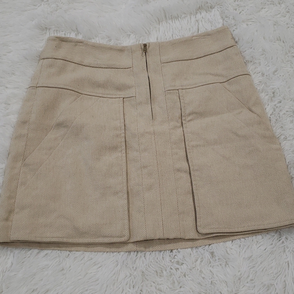 Ann Taylor heavy twill linen & cotton skirt